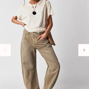 We The Free Good Luck Barrel Jeans 25L Taupe